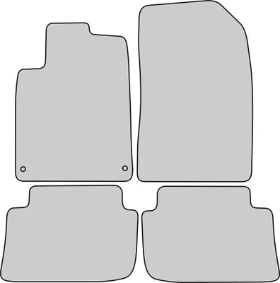Produktbild von Exclusive Design Fußmatten passend für Peugeot 407 Bj. 2004-2011, Naht:Silber. Deluxe Velours