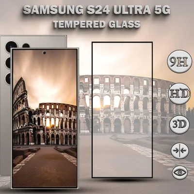 Obrázok produktu pre 1-balenie Samsung S24 Ultra 5G Ochranné sklo na displej - Tvrdené sklo 9H - Super kvalita 3D