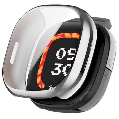 Immagine prodotto di Per Fitbit Ace LTE copertura completa TPU placcata Smart Case Cover protettiva argento