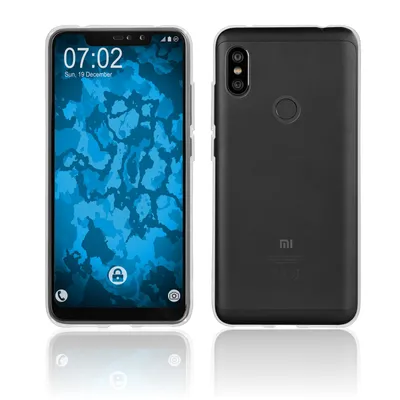 Front and back view of a clear phone case on a white background.