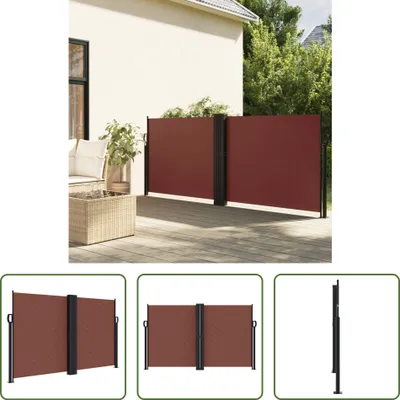 Produktbild von The Living Store Seitenmarkise Ausziehbar Braun 140x1200 cm