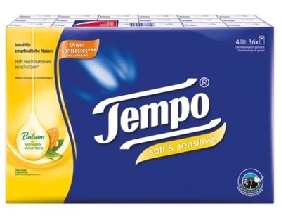 Zdjęcie produktu dla Tempo, Chusteczki, 36x9 sztuk (PRODUKT Z NIEMIEC)