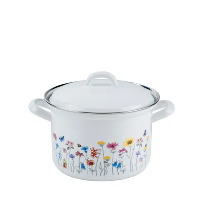 Zdjęcie produktu dla Riess Country Flora rondel do mięsa z pokrywką Ø16 cm 1,5 l indukcja