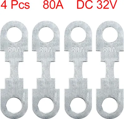 Image de 4pcs 80A Bande fusible plaque Métal argent Voiture Automobile 32V Universel