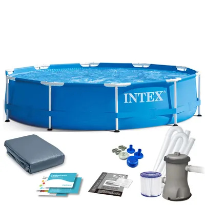 Obrázek produktu pro Zahradní bazén s kovovou konstrukcí 305 x 76 cm 10v1 INTEX 28202