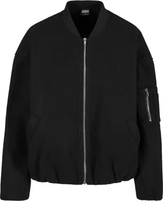 Produktbild von Urban Classics Bomberjacke Damen Ladies Faux Wool Bomber Jacket schwarz XL