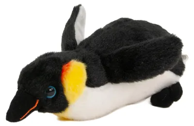 Produktbild von Kuscheltier Pinguin 16 cm stehend schwarz/weiß/gelb Stoffpinguin