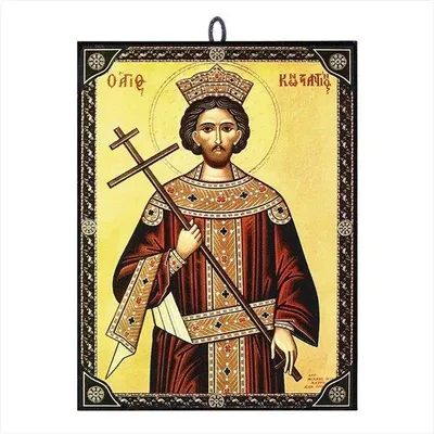 Obrázok produktu pre Holzikon – Svätý Konštantín – 9,6 x 13,5 x 1,2 cm