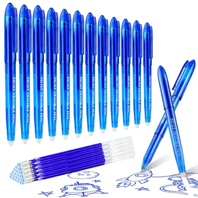 Immagine prodotto di 12 penne a gel cancellabili e 12 penne a sfera
