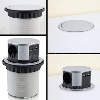 Produktbild von Bituxx Steckdosenturm 3-fach, 2 USB, MS-16043