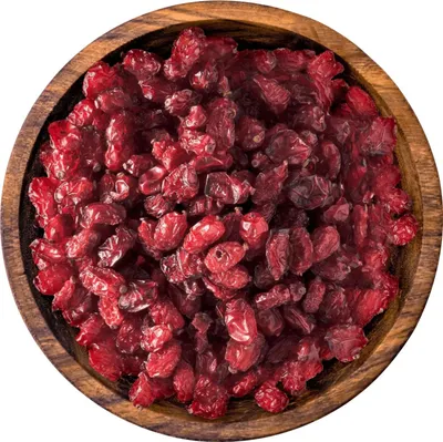 Produktbild von Berberitzen, getrocknet, sauer, sehr vitaminhaltig, für Quark, Müsli, Joghurt oder orientalische Reisgerichte, 100g