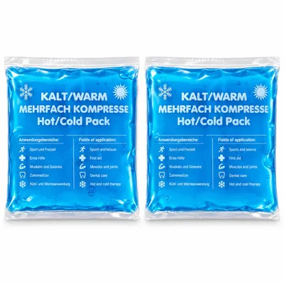 Productafbeelding van Cold/Hot Pack 14 x 13 cm – Voordeelset van 2 stuks – Herbruikbaar voor warm en koud gebruik