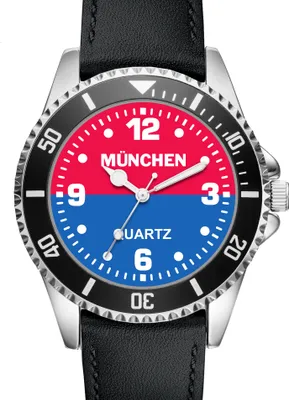 Produktbild von KIESENBERG Herrenuhr Armbanduhr München Geschenk Fan Artikel Zubehör Fanartikel Analog Quartz Uhr L-2751