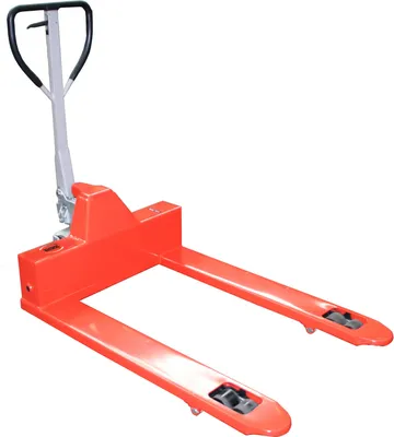 Produktbild von Schefer Gabelhubwagen Premium für breite Sonderpaletten Tragkraft 2000kg Gabelweite 530mm
