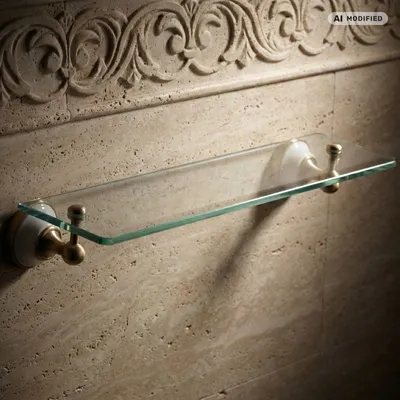 Image de Étagère en verre rétro en bronze PaulGurkes