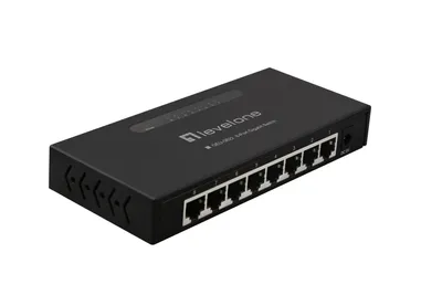 Produktbild von LevelOne 8-Port-Gigabit Ethernet-Switch, Unmanaged, Gigabit Ethernet (10/100/1000), Wandmontage