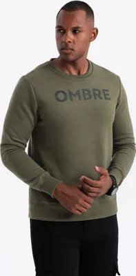 Obrázok produktu pre Ombre Clothing Pánska mikina bez zapínania Joof tmavo olivová M