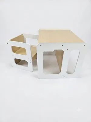 Imagen del producto de Mesa plegable con silla BDMU KIDS, color beige. Muy resistente y duradera