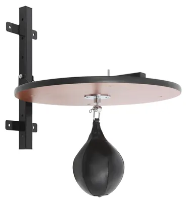 Produktbild von Boxen Speedball Plattform - Wandmontierte Speedbag Station mit Punching Ball - Höhenverstellbar 30 cm - Stahl, Holz und Polyurethan- Trainingsgerät
