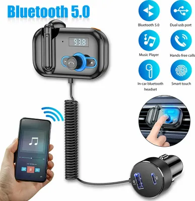 Produktbild von Handsfree FM Transmitter Bluetooth Wireless Radio Adapter Auto Kit schwarz