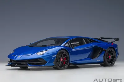 Produktbild von Lamborghini Aventador SVJ 2019 blau metallic Modellauto 1:18 Autoart