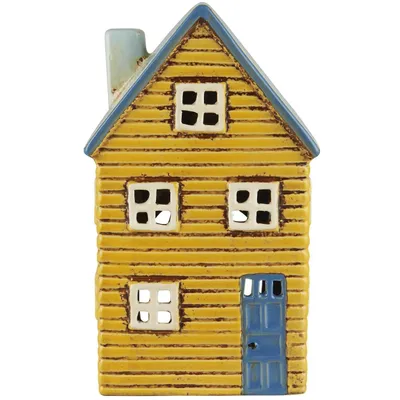 Produktbild von IB Laursen Lichthaus THORSHAVN für Teelicht Gelb 18 cm Haus für Teelicht Keramik
