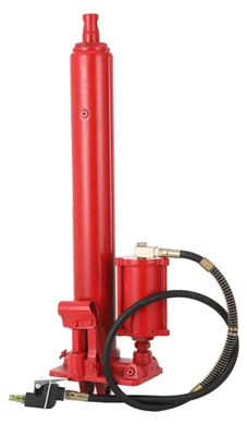 Zdjęcie produktu dla Hydrauliczny podnośnik o dużym skoku – siłownik do podnośników silnikowych – pompa pneumatyczna – podstawa widełkowa – do dźwigów warsztatowych i podnośników silnikowych – udźwig 8 t