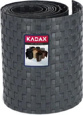 Produktbild von KADAX Zaunband aus Technorattan "Vesta", 19 x 255 cm, Anthrazit, Gartensichtschutz, Windschutz für Balkon, Gartenzaun