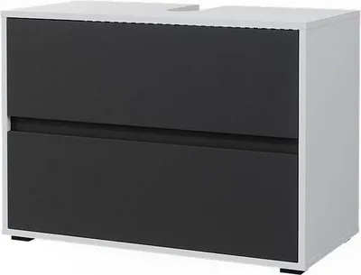 Zdjęcie produktu dla Szafka na wannę Vicco Maltin Biały/antracyt 80.2 x 58.2 cm z dwiema dużymi szufladami, Model 41485