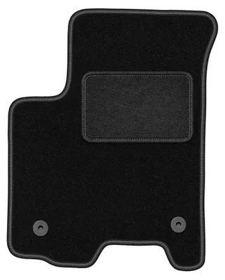 Productafbeelding van Velours bestuurdersmat voor Daewoo Kalos 2002-2011 (hatchback/sedan) – zwart, op maat – Wielganizator LUX