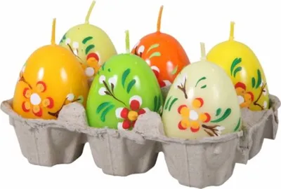 Zdjęcie produktu dla Świeca EGG MIX wielkanocna malowana d4x6cm