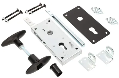 Image de Verrou de garage avec serrure de 200 mm pour porte de garage