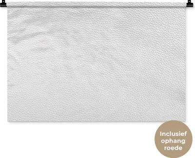 Produktbild von MuchoWow® Wandteppich Wandbehang Leder - Strukturiert - Leder-Optik - Weiß 90x60 cm Tapisserie Dekoration Wandtuch - Wandskulpturen - Bildteppich