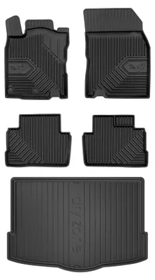 Zdjęcie produktu dla Dywaniki gumowe + mata bagażnika do Nissan Qashqai II 2013-2021 (SUV/crossover) – czarne, dopasowane – Wielganizator