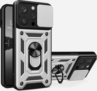 Produktbild von Armor Handyhülle für Apple iPhone 14 Pro Kameraschutz Handy Panzer Case Cover Schutzhülle Outdoor Farbe: Silber