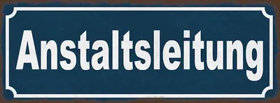 Produktbild von vianmo Holzschild 10x27 cm Anstaltsleitung Dekoration