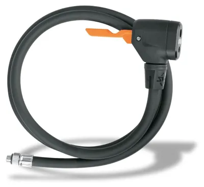 Immagine prodotto di Tubo per pompa da bicicletta - Testa di gonfiaggio - 1170 mm - Per tutte le valvole - Nero