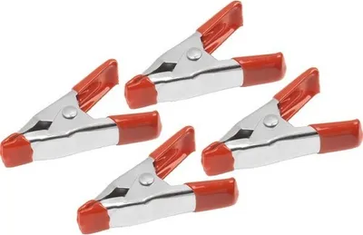 Produktbild von 4-teiliges Set Federzwingen Leimzwingen 50 mm Klemmbereich für Holzbearbeitung