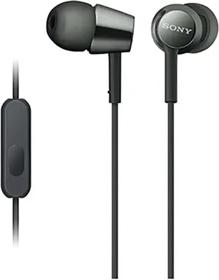 Obrázek produktu pro Sony MDR-EX155AP, Kabel, 5 - 24000 Hz, Sluchátka s mikrofonem, Černá