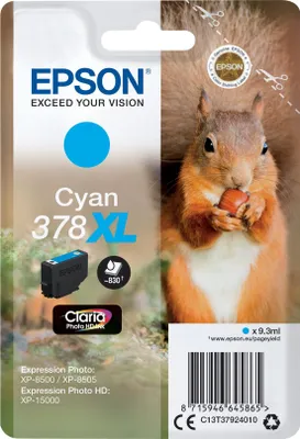 Produktbild von Epson Tintenpatrone cyan Claria Photo HD 378 XL T 3792