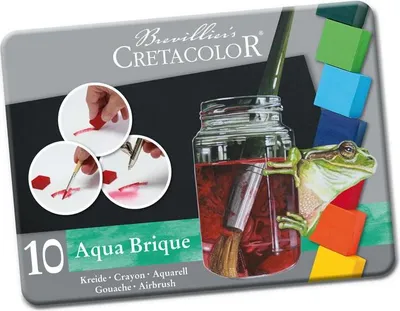 Produktbild von Cretacolor Aquarellfarben Set Aqua Brique 10 Farben im Aufbewahrungsbox
