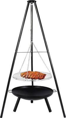 Obrázok produktu pre Kôš na vonkajší oheň Happyment - Ohnisko DeLuxus - BBQ - S ochranou proti iskrám - Kov