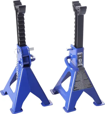 Immagine prodotto di Set cavalletti di sostegno per veicoli, capacità di carico 3 tonnellate,kit 2 cavalletti di supporto,colonnetta di sostegno professionale con doppia sicurezza