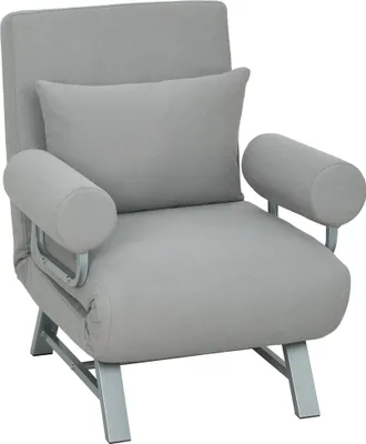 Produktbild von Schlafsessel, Polstersessel, zum Gästebett umwandelbar, ergonomisch, Hellgrau