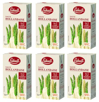 Zdjęcie produktu dla Lukull Sos holenderski o delikatnej kremowej konsystencji 1000ml opakowanie 6 sztuk