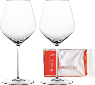 Produktbild von Spiegelau Hi-Lite Burgunderglas 734 ml 2er Set + Poliertuch