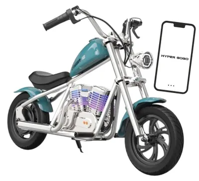 Obrázek produktu pro Hyper Gogo Pioneer C12 APP Dětská el. motorka s aplikací, BT, RGB podsvícení, modrá