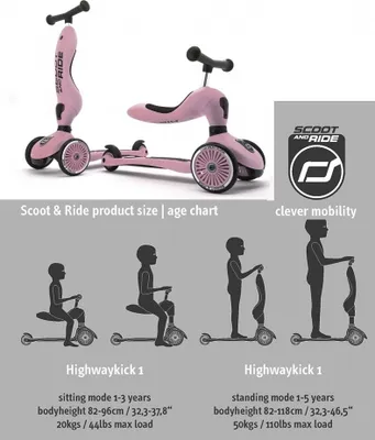Produktbild von Scoot and Ride - Highwaykick 1 Rose