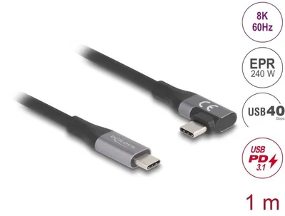 Produktbild von DeLOCK 81131, 1 m, USB C, USB C, 40 Gbit/s, Schwarz