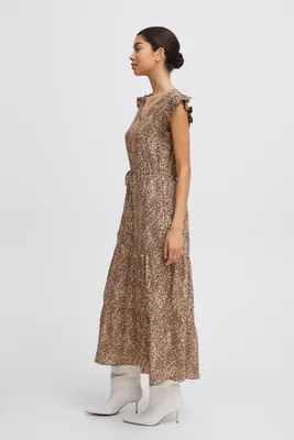 Produktbild von b.young BYMMJOELLA FRILL DRESS - Damen Freizeitkleid mit V-Ausschnitt, Ärmellos, A-Linie, Loose-Fit Passform